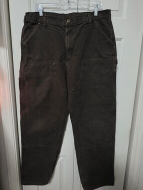 Vintage Carhartt Double Knee Pants B136 DKB Dark Brown 38x32